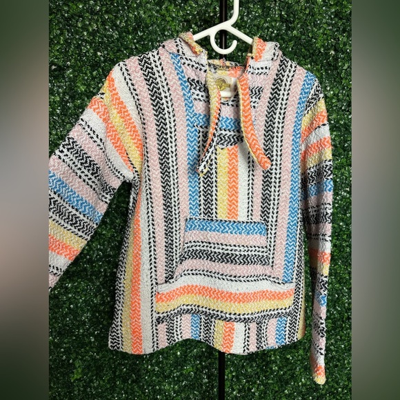 Vintage 90s Earth Ragz Baja Pullover Hoodie - Picture 2 of 7